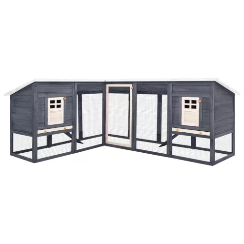  szürke és fehér tömör fenyő kültéri nyúlketrec kifutóval