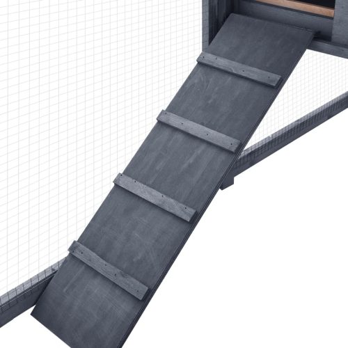  szürke és fehér tömör fenyő kültéri nyúlketrec kifutóval