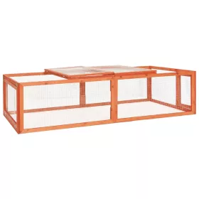  tömör fenyőfa nyúlketrec 183 x 90 x 46,5 cm