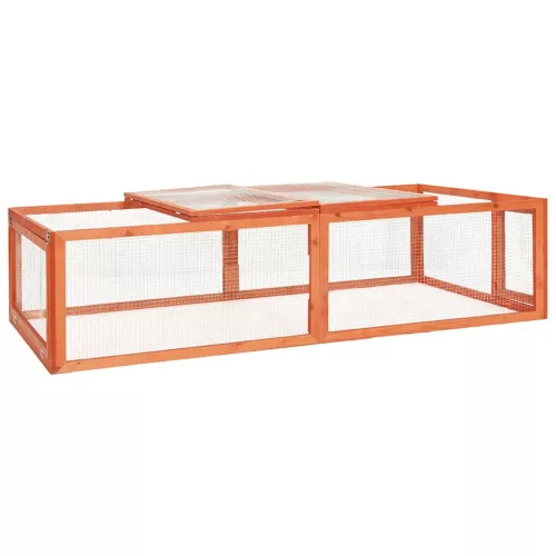  tömör fenyőfa nyúlketrec 183 x 90 x 46,5 cm