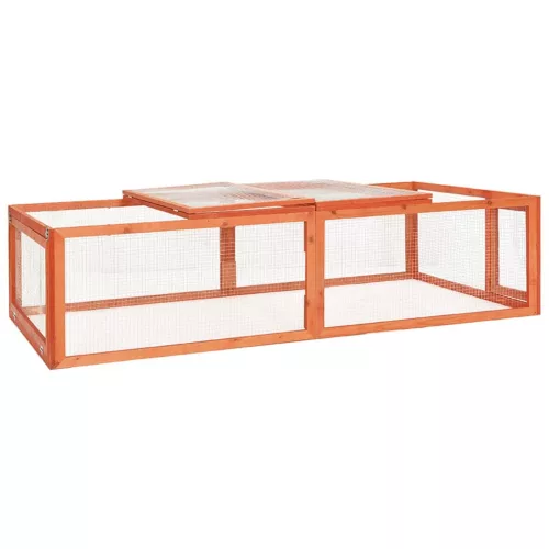  tömör fenyőfa nyúlketrec 183 x 90 x 46,5 cm