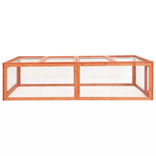  tömör fenyőfa nyúlketrec 183 x 90 x 46,5 cm