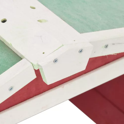  piros és fehér fenyőfa robotfűnyíró-tároló 72 x 87 x 50 cm