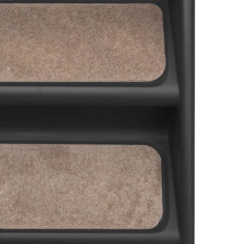  fekete összecsukható kutyalépcső 62 x 40 x 49,5 cm