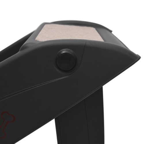  fekete összecsukható kutyalépcső 62 x 40 x 49,5 cm