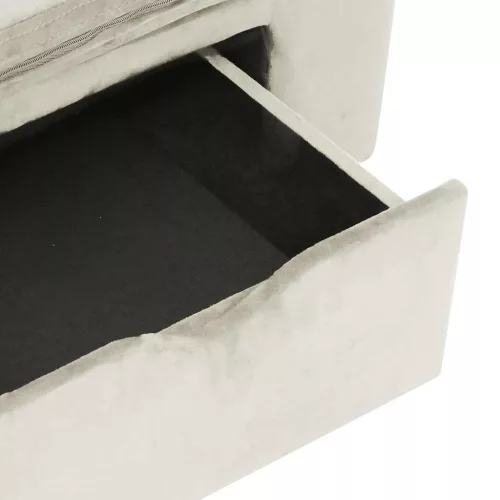  krémszínű plüss kutyakanapé fiókkal 75 x 50 x 38 cm