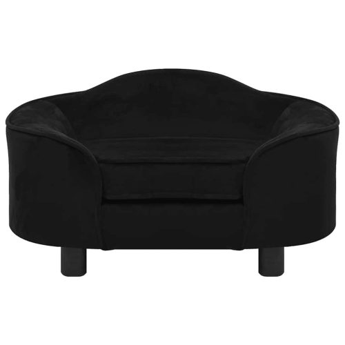  fekete plüss kutyakanapé 67 x 47 x 36 cm