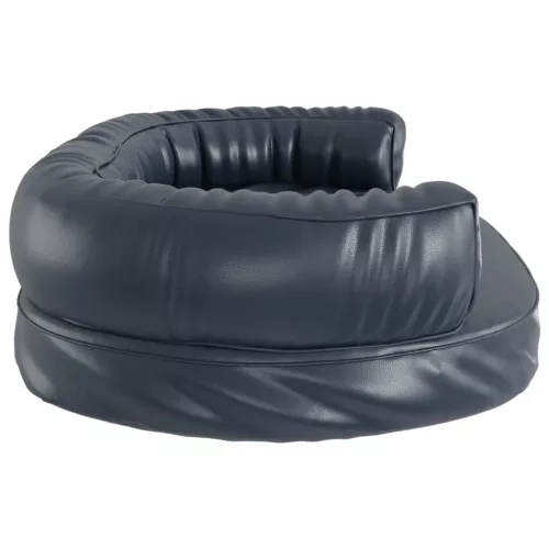  sötétkék ergonomikus műbőr kutyaágy 88 x 65 cm