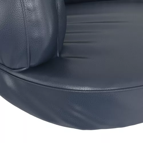  sötétkék ergonomikus műbőr kutyaágy 88 x 65 cm