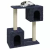  sötétszürke macskabútor szizál kaparófákkal 60 cm