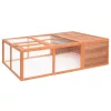  tömör fenyőfa kerti állatketrec 150 x 100 x 50 cm