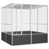 antracitszürke horganyzott acél madárketrec 213,5x217,5x211,5cm