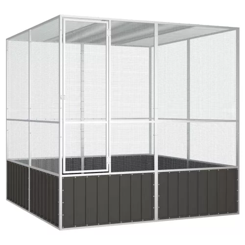  antracitszürke horganyzott acél madárketrec 213,5x217,5x211,5cm