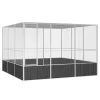  antracitszürke horganyzott acél madárketrec 302,5x324,5x211,5cm