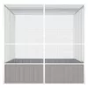  szürke horganyzott acél madárketrec 213,5x217,5x211,5 cm