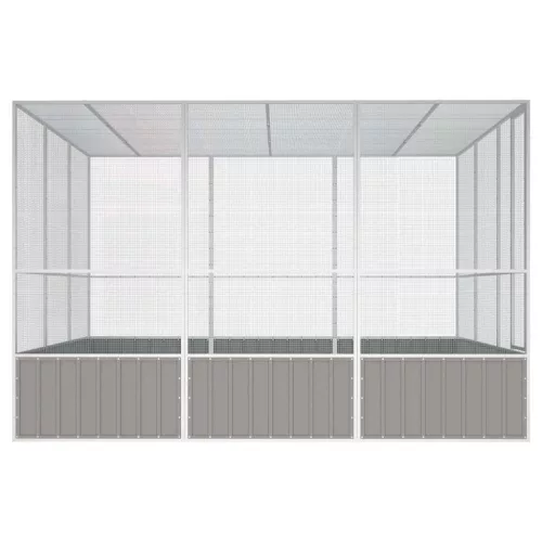  szürke horganyzott acél madárketrec 302,5x324,5x211,5 cm