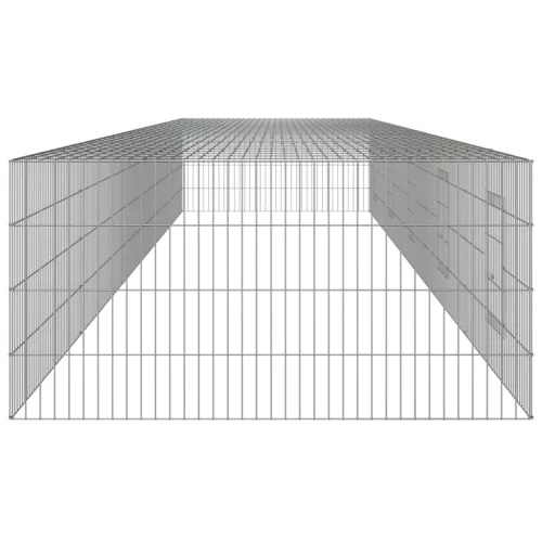  2 paneles horganyzott vas nyúlketrec 541x109x54 cm