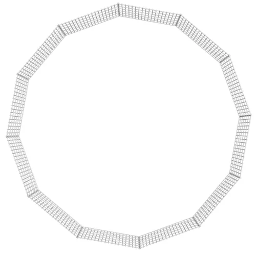  12 paneles horganyzott vas szabadon álló állatketrec 54 x 60 cm