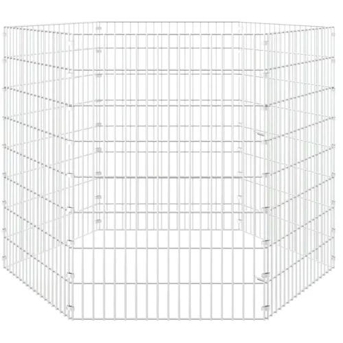  6 paneles horganyzott vas szabadon álló állatketrec 54 x 80 cm
