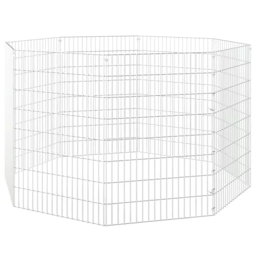  8 paneles horganyzott vas szabadon álló állatketrec 54 x 80 cm