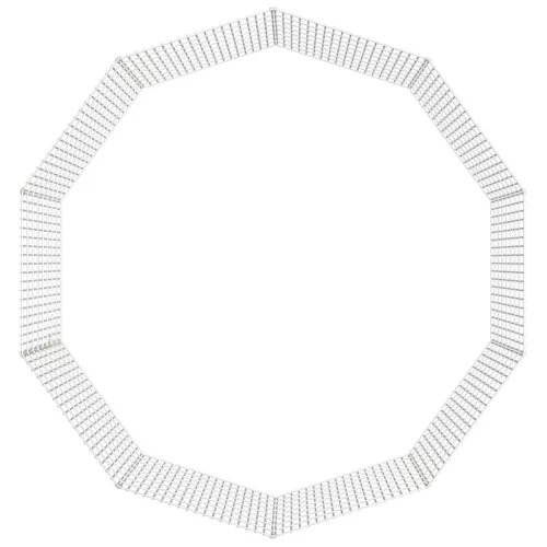  10 paneles horganyzott vas szabadon álló állatketrec 54 x 80 cm