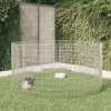  12 paneles horganyzott vas szabadon álló állatketrec 54x100 cm