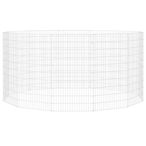  12 paneles horganyzott vas szabadon álló állatketrec 54x100 cm
