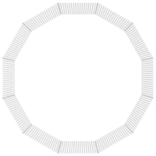  12 paneles horganyzott vas szabadon álló állatketrec 54x100 cm