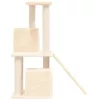  krémszínű macskabútor szizál kaparófákkal 82 cm