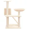  krémszínű macskabútor szizál kaparófákkal 82 cm