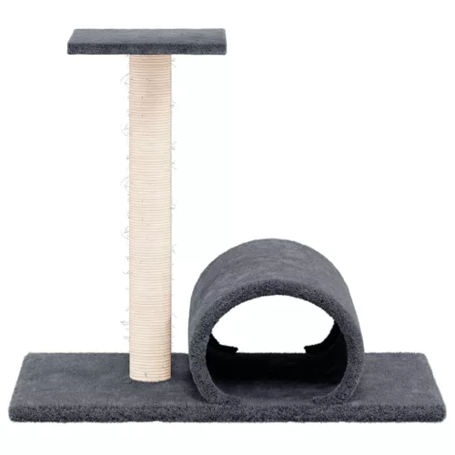  sötétszürke kaparófa alagúttal 60 x 34,5 x 50 cm