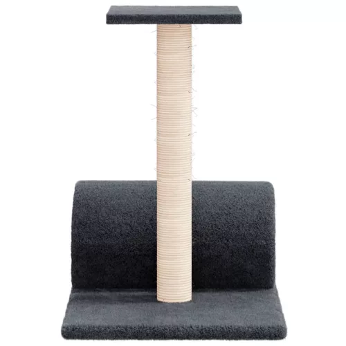  sötétszürke kaparófa alagúttal 60 x 34,5 x 50 cm