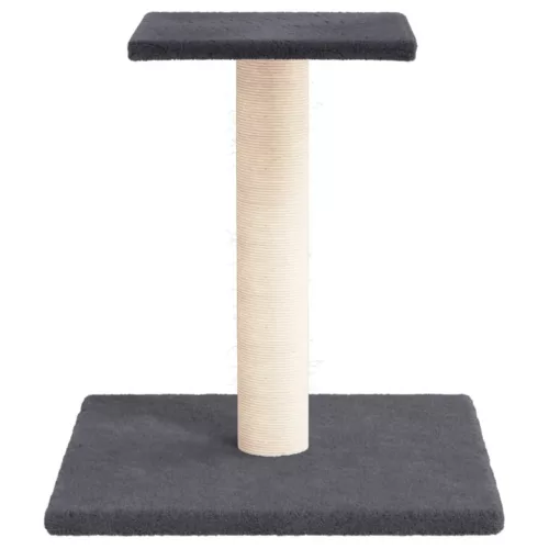  sötétszürke macskakaparófa emelvénnyel 38 cm