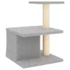  világosszürke macskabútor szizál kaparófákkal 48 cm