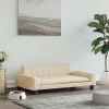  krémszínű szövet kutyaágy 90 x 53 x 30 cm