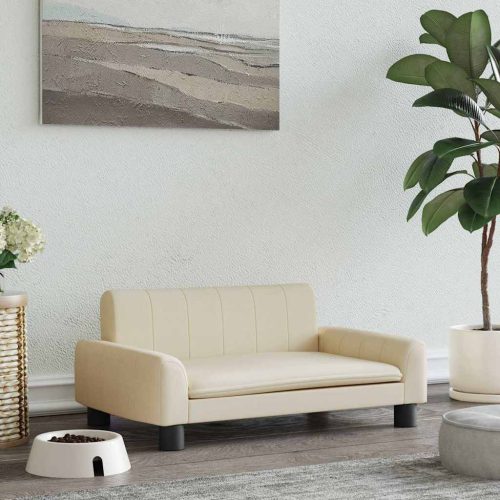  krémszínű szövet kutyaágy 70 x 45 x 30 cm