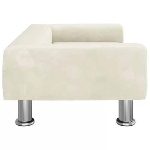  krémszínű bársony kutyaágy 70 x 45 x 26,5 cm