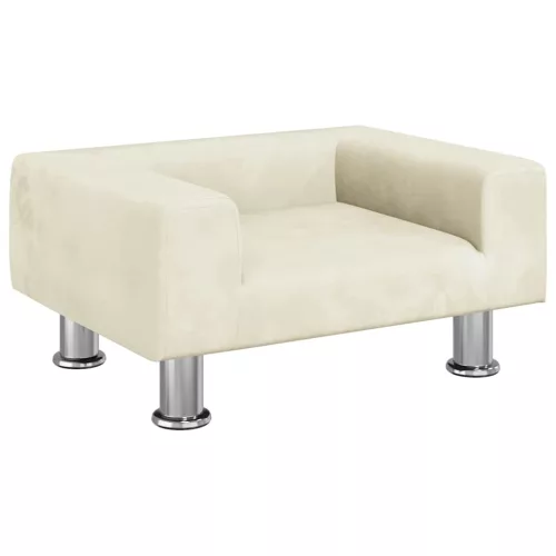  krémszínű bársony kutyaágy 50 x 40 x 26,5 cm