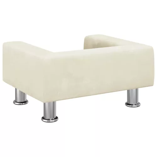  krémszínű bársony kutyaágy 50 x 40 x 26,5 cm