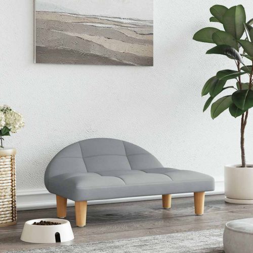  világosszürke szövet kutyaágy 70 x 52 x 30 cm