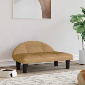  barna bársony kutyaágy 70 x 52 x 30 cm