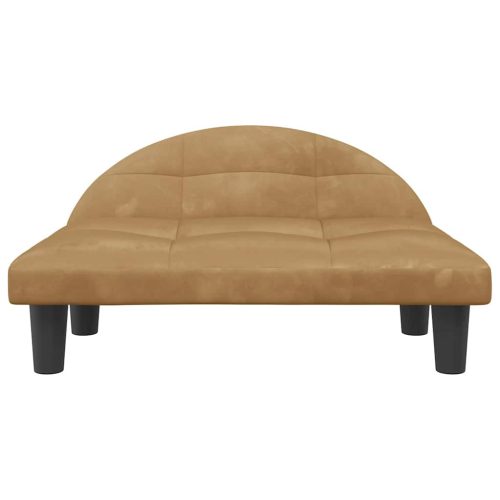  barna bársony kutyaágy 70 x 52 x 30 cm