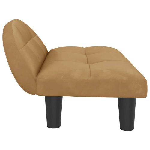  barna bársony kutyaágy 70 x 52 x 30 cm