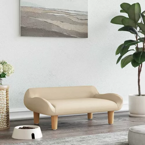  krémszínű szövet kutyaágy 70 x 40 x 24 cm