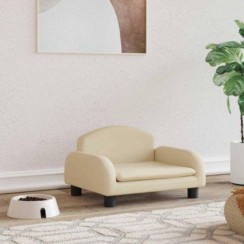  krémszínű szövet kutyaágy 50 x 40 x 30 cm