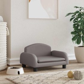  szürke műbőr kutyaágy 50 x 40 x 30 cm