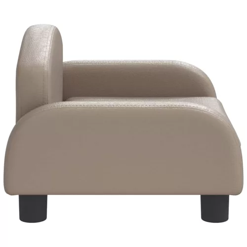  kávészínű műbőr kutyaágy 50 x 40 x 30 cm