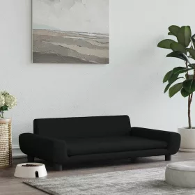  fekete bársony kutyaágy 100 x 54 x 33 cm