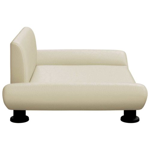  krémszínű műbőr kutyaágy 70 x 45 x 28 cm