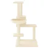  krémszínű macskabútor szizál kaparófákkal 95 cm